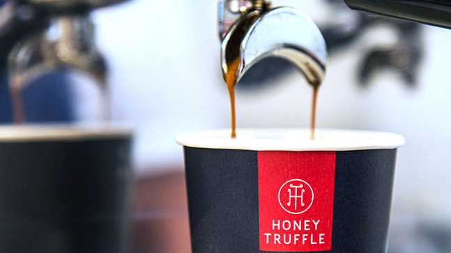 Coffee freshly brewed by our barista